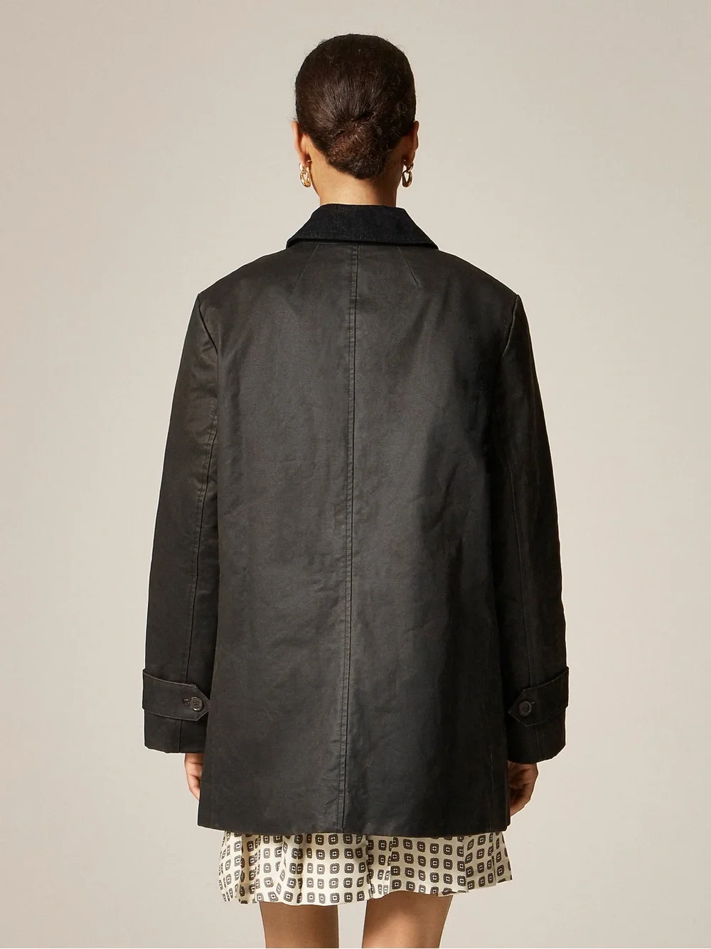 J CREW Coated Barn Jacket Washed Black Gray Combo Size XL $278 CN058